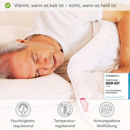 Premium Wol Deken – Zachte en Warme Swisswool, Perfect voor 4 Seizoenen