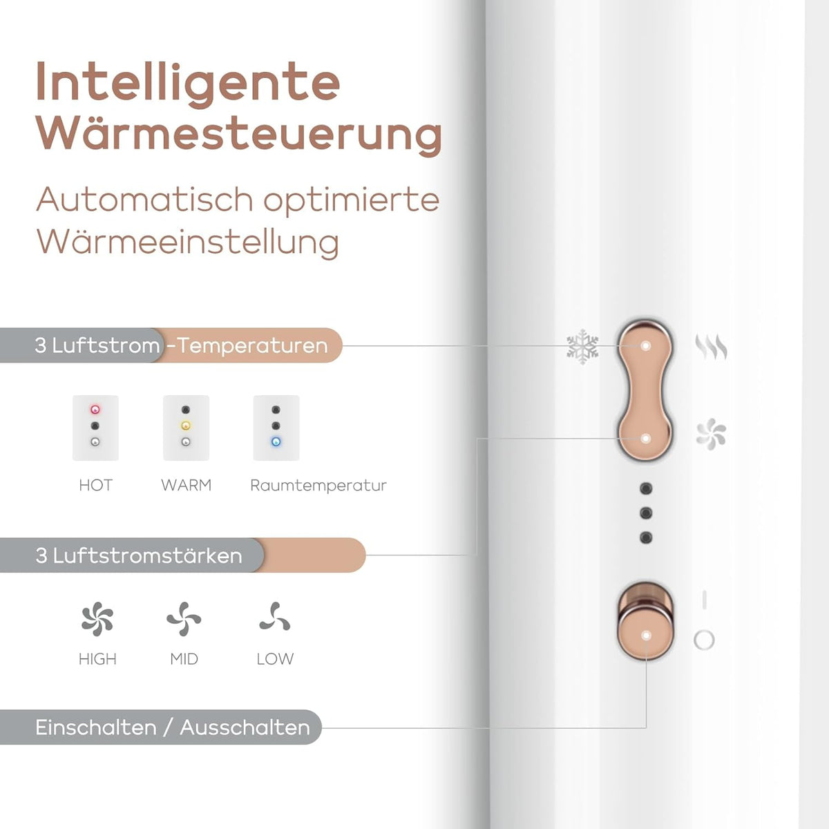 PARWIN PRO BEAUTY 5-in-1 airstyler, haarstyler, haardroger, warme luchtborstelset