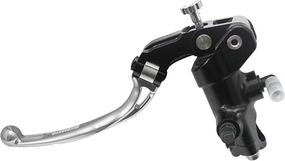 Gesmede koppelingspomp 19 x 20 met zwarte geanodiseerde pompbehuizing, lange hendel zilver (knop + hendel) voor BMW HP4 van 2013 tot 2014, DC 1000