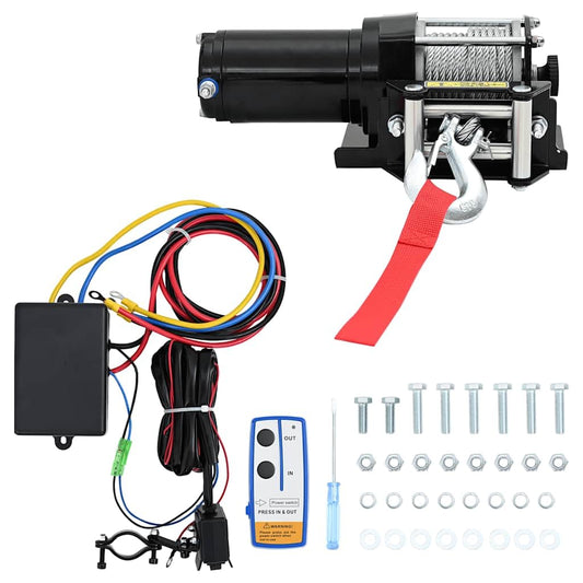 vidaXL Lier Elektrisch 12 V 1360 KG met Draadloze Afstandsbediening Katrol Hef