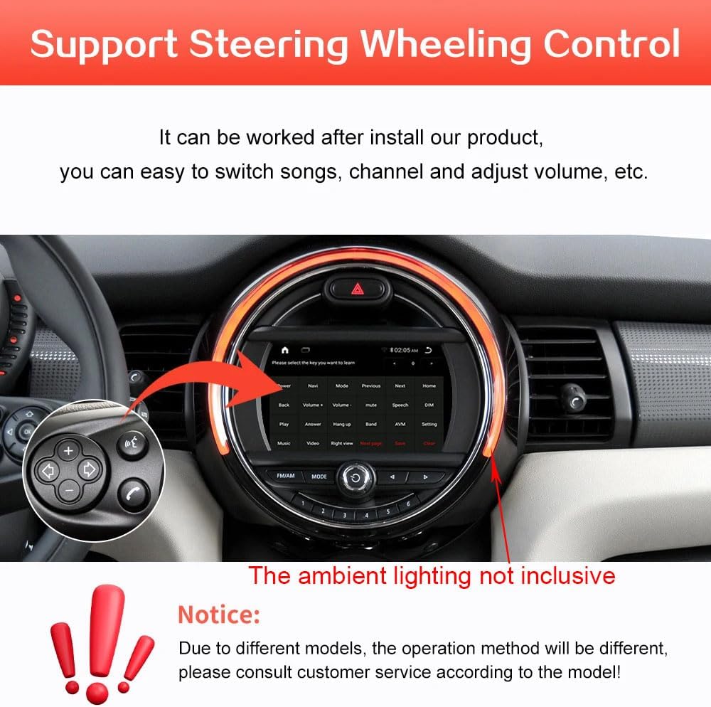 9” AHD GPS Navigator Autoradio – Multimedia Systeem – CarPlay Radio – Android Auto Radio – Achteruitrijcamera Systeem – Draadloze CarPlay & Canbus Integratie – Compatibel met Mini Cooper R50 tot R61