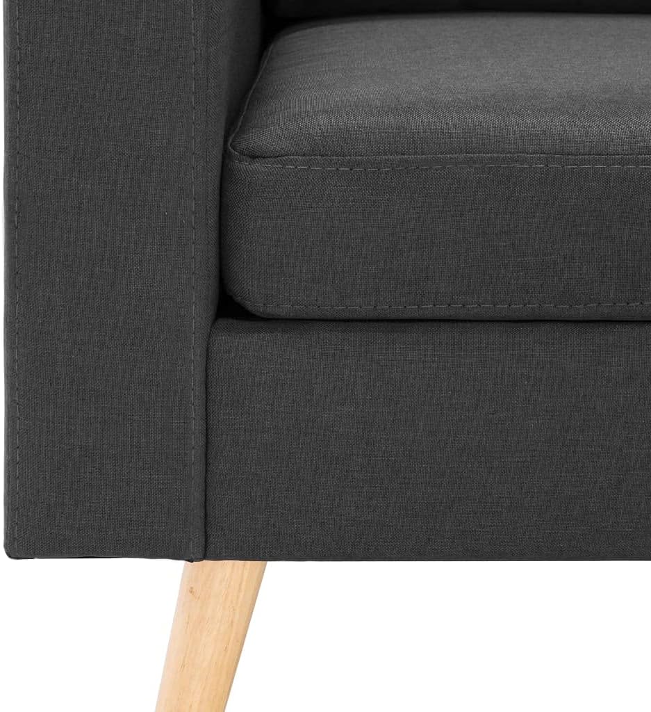 vidaXL Two-seater sofa fabric dark grey - QUORE