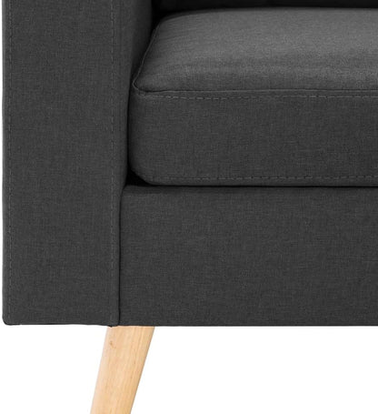 vidaXL Two-seater sofa fabric dark grey - QUORE