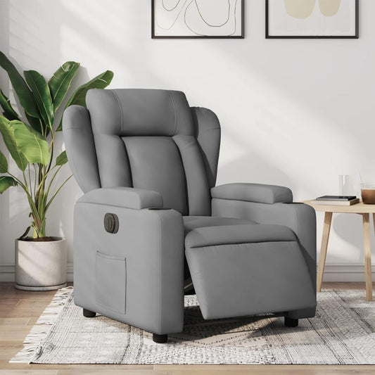 Living room armchair, electric armchair made of light gray fabric, living room chair, armchair, recliner chair, bedroom chair t