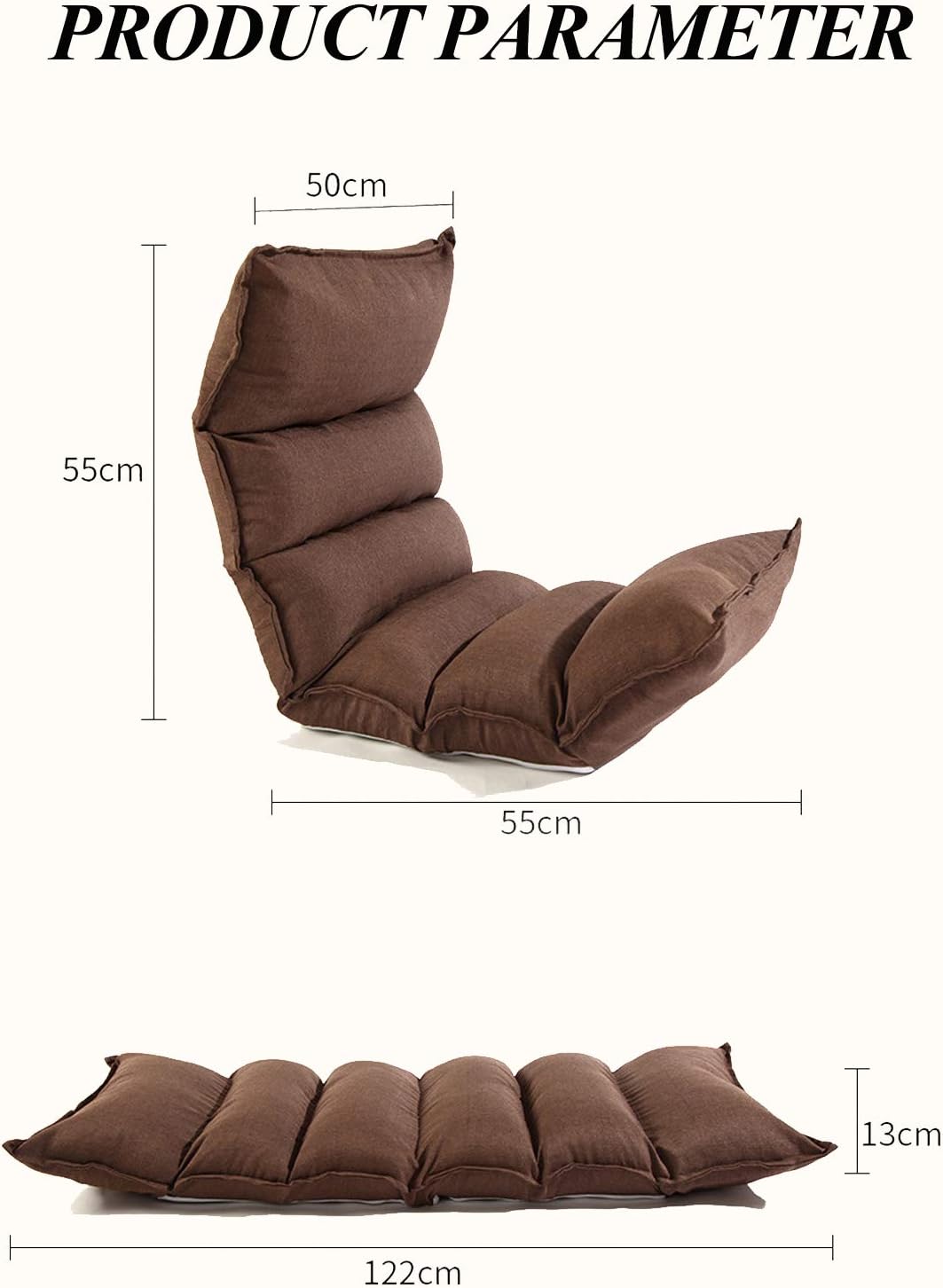 Lazy Sofa Bed Single Tatami Armchair Erker Dormitory Room Backseat Chair Floor Legless Chair Foldable Lazy Bed - QUORE