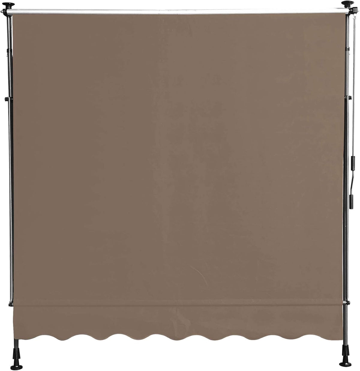 QUICK STAR klemluifel 250x130cm beige balkonluifel zonwering terrasoverkapping in hoogte verstelbaar van 200-290cm luifel balkon zonder boren