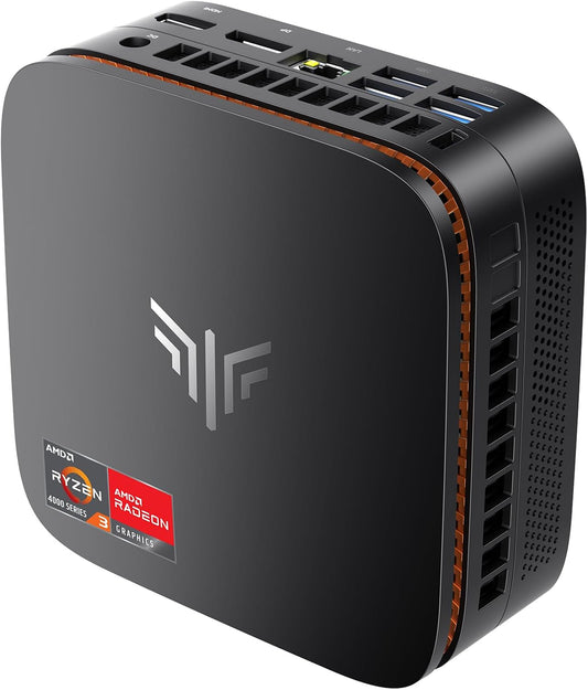 NiPoGi Pinova P1 Mini PC ΑΜD Ryzen 4300U W11 Pro (4C/4T, max. 3,7 GHz) 16GB DDR4/1024GB SSD Mini Computer Triple 4K@60Hz (HDMI2.0 + Type-C + DP)/WiFi 5/BT4.2/LAN Mini-PC Multimedia Bureau-inrichting