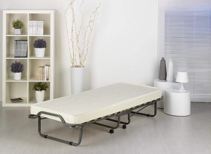 Veraflex 270/90x200 COV Colonia logeerbed, 90 x 200 cm, metalen frame antraciet, matras lichtgrijs incl. beschermhoes