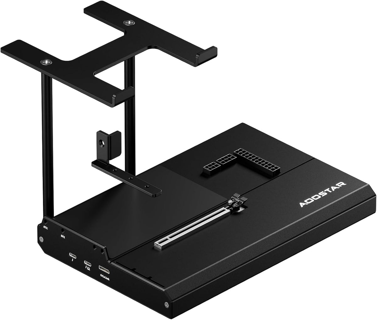 AOOSTAR EG02 eGPU Dock with OCuLink & Thunderbolt 5 (80Gbps), External Graphics Card Docking Station PCIe4.0x4, 140W Power Supply, Supports ATX/SFX Power Supply, for Mini PCS/Laptops/Graphics Cards - QUORE