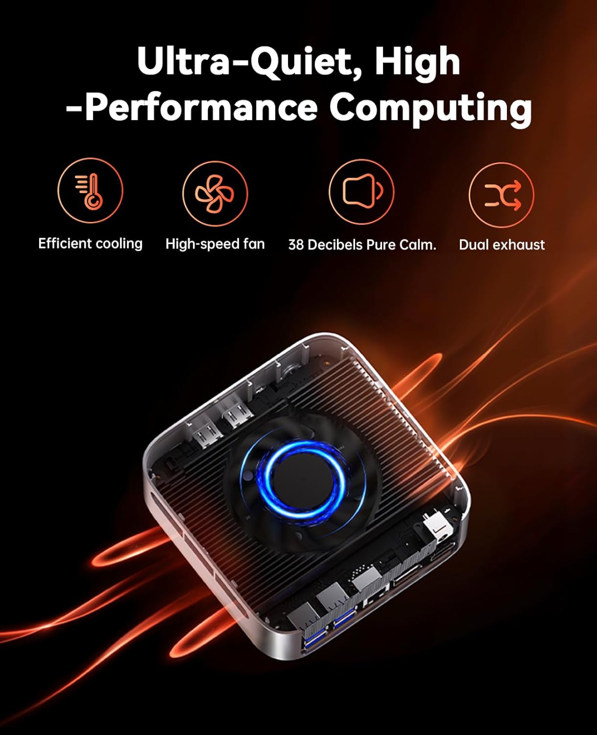 ACEMAGIC M1 Mini-pc, AMD Ryzen 7 6800H (8C/16T, tot 4,7 GHz), 16 GB LPDDR5 (6400MT/s) 512 GB MVME SSD Windows 11 Pro Mini PC met AMD Radeon 680M | 4K Triple Display | Type-C | WiFi 6 | BT5.2