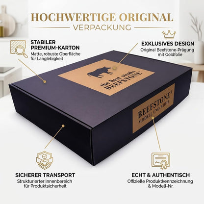 Lavasteen steakbord, extra groot, Hot Stone Stone Grill Set van bamboeplank, lavastone en porseleinen plaat, vlees, vis grillen op hete steen (XXL)