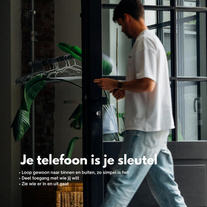 Bold – Elite Smart Lock SX43 – Slim Deurslot zonder Sleutel – Bluetooth & WiFi – Eenvoudige Installatie – App-bediening – Zilver