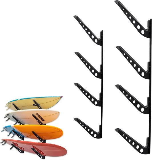 StoreYourBoard Het regelbare Rek van de Surfplankopslag, 4 Raad Muurzet Verton