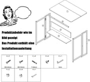 Computertafel - Computerbureau - Laptoptafel - Inklapbaar Kleine Tafel - Werktafel - Bijzettafel - met Wieltjes - Opvouwbare - IndustriëLe Stijl - voor - Thuis - Kantoor - 80 x 58 x 79 cm - Notenhout Verf