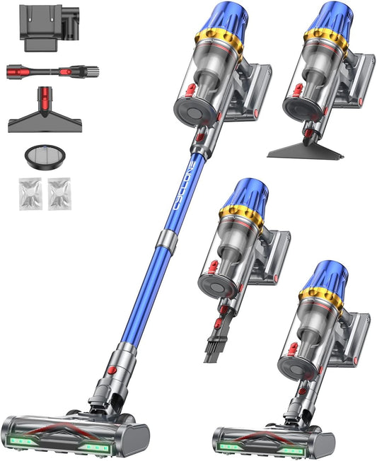 Draadloze Stofzuiger – Steelstofzuiger – Snoerloze Stofzuiger – Accustofzuiger – Handstofzuiger – Krachtige 650W Motor – 80 Minuten Batterijduur