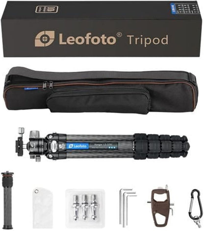 Carbon statief met kogelkop – Fotostatief – Camerastatief – Driepoot – Tripod – 10-Laags Carbon – Verstelbare Poten in 3 Hoeken