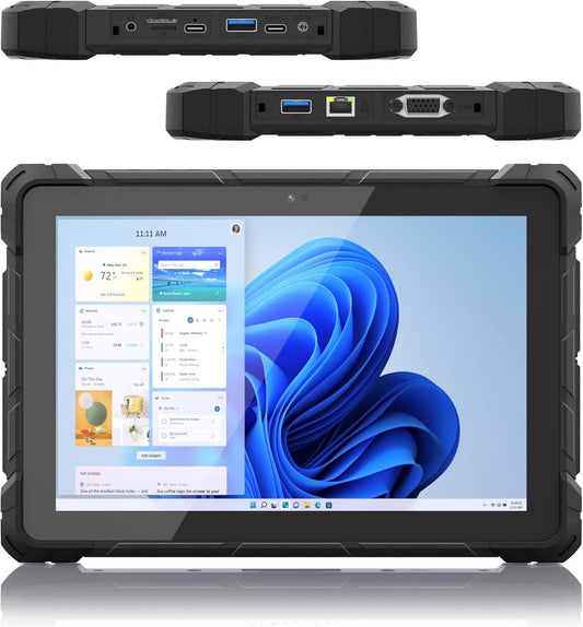 Industriële Tablet – Robuuste Tablet – Rugged Tablet – 10,1 Inch Tablet – Outdoor Tablet – Windows 11 Pro – Valbestendig & Waterdicht – 8 GB RAM, 128 GB Opslag – 4G Simkaart & Langdurige Batterij