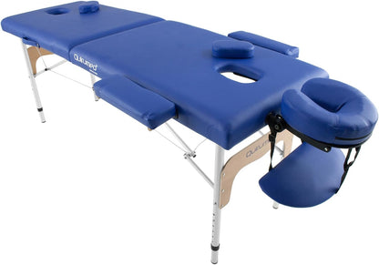 Massagetafel – Behandelbank – Massagebank – Behandeltafel – Ligbank – Wit – Inklapbaar – Aluminium Frame