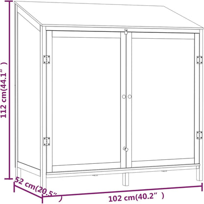 Tuinschuur – Houten Tuinhuis – Tuinberging – Buitenopslag – Houten Schuur – Massief Vurenhout – Compact 102x52x112 cm – Weerbestendig & Duurzaam