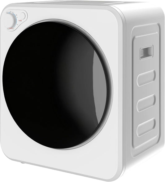 Mini Wasdroger – Kleine Droger – Compacte Wasdroger – Opbouwdroger – Luchtafvoerdroger – 5 Programma’s – Roestvrijstalen Omkeerbare Trommel – 800W/400W Vermogen