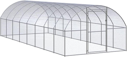 vidaXL Chicken coop 3x8x2m galvanized steel - QUORE