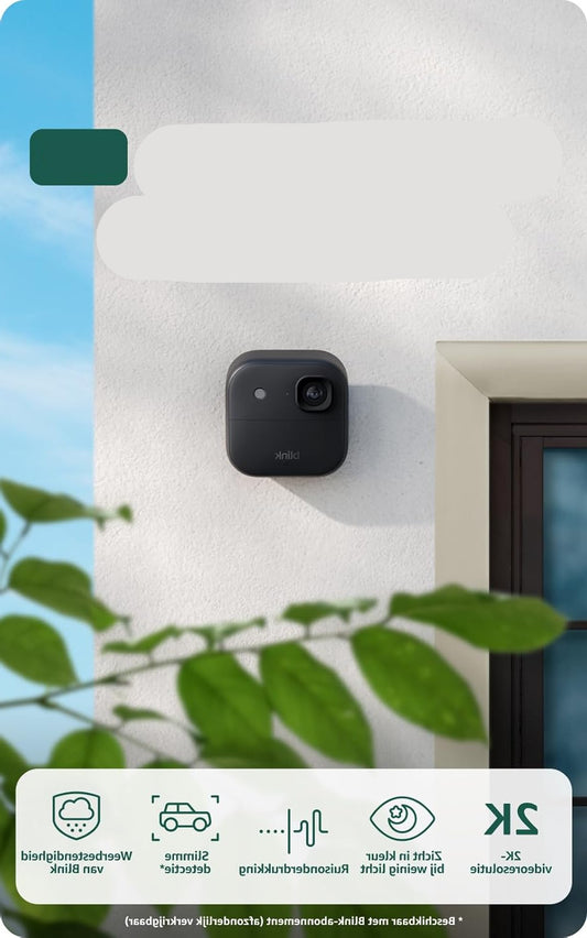 Buitencamera – Beveiligingscamera – Draadloze Camera – Buitencamera – Surveillance Camera – 2-delig Systeem Zwart – 2K Resolutie – Accuduur Tot 2 Jaar