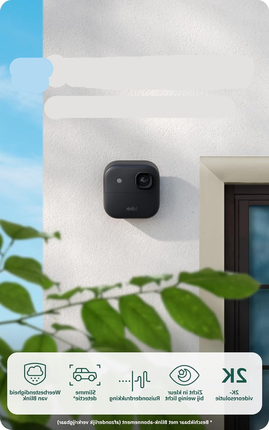 Buitencamera – Beveiligingscamera – Camerasysteem – Wifi Camera – Draadloze Camera – 3-delig Systeem Zwart – 2K Ultra HD Resolutie – Batterijduur Tot 2 Jaar