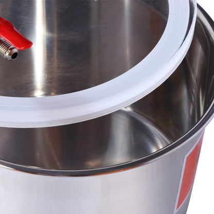 BACOENG 6.8L Vacuum Chamber with 3CFM Single Stage Vacuum Pump Suppression Pump with Pressure Gauge HVAC - QUORE