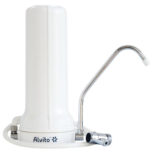 Alvito Optafelfilter waterfilter filterinstallatie voor water tafel filter | Basic, PRO & Vortex LB | (tafelfilter Basic zonder filterpatroon)