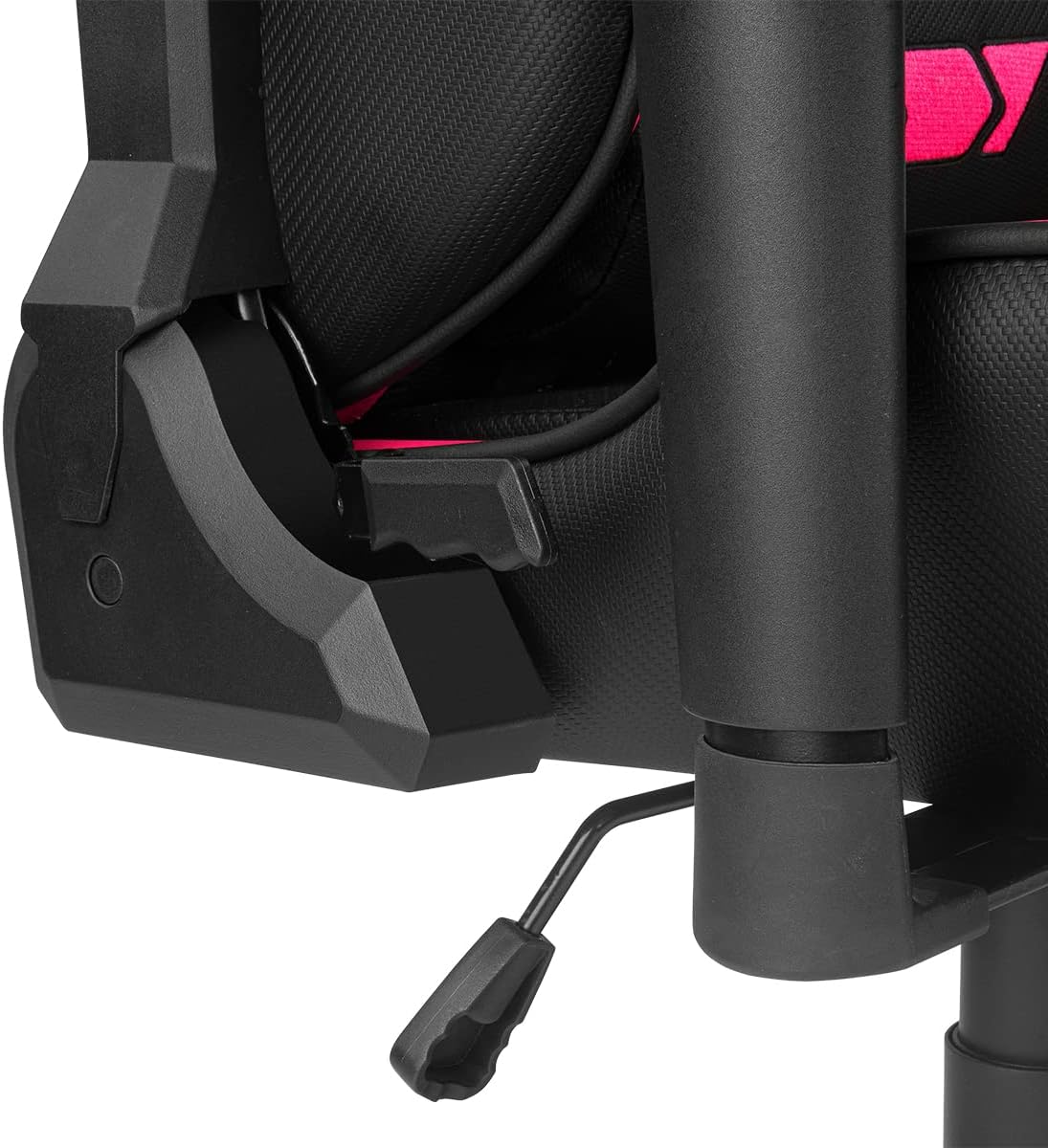 DRIFT Gaming Chair DR350 -DR350BP - Professionele Gaming Chair, kunstleder, 4D armleggers, geruisloze wielen, klasse 4 zuiger, kantelbaar, lende/cervicaal kussen, kleur zwart/roze