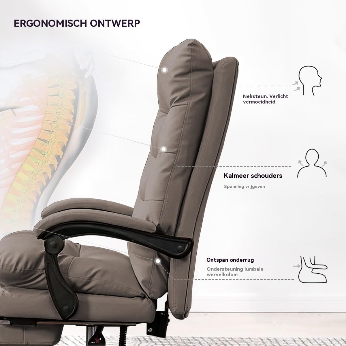 Office Chair with Footrest · Gaming Chair · Ergonomic Executive Office Chair · High Back Computer Chair - QUORE