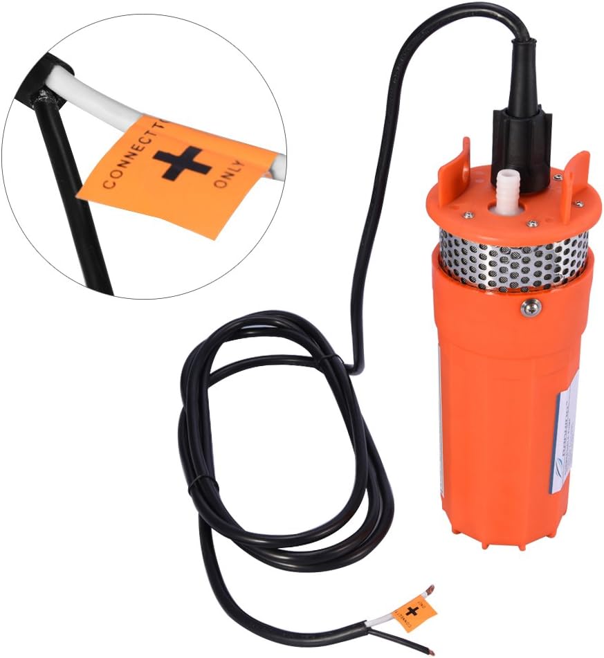 Estink Waterpomp 12V dompelpomp op zonne-energie, 30 m opvoerhoogte, voor diepe putten en watervoorziening