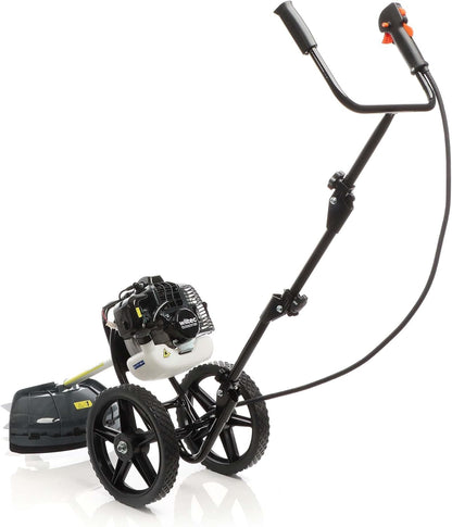 Wiltec benzine bosmaaier op wielen grastrimmer 1,9 kW 2-in-1 multitool gazon gras bos tuinmaaier