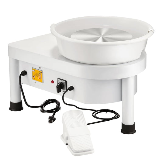 Keramiek Draaischijf – Pottenbakkersschijf – Keramiekmachine – Draaiplateau – Elektrische Draaischijf – 25 cm Diameter – Traploze Snelheid 0-300 rpm - QUORE