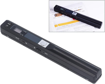 Draagbare Scanner, Handscanner voor A4-documenten/foto/foto's/bon, 900DPI Mobiele Handscanner in Kleur, PDF/JPG-formaat, USB 2.0, Wanddocumentscanner, 8,27 Inch (BLACK)