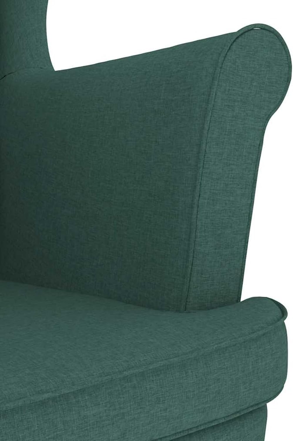 Gecheer 3307994 Armchair with Footstool, Dark Green Fabric Reclining Chair, TV Chair, Sleeping Chair for Living Room, Cinema Evening, Seniors