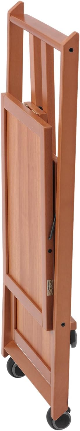 Arredamenti Italia Serveerwagen, massief beukenhout, 64 x 79 x 45 cm, kersenrood