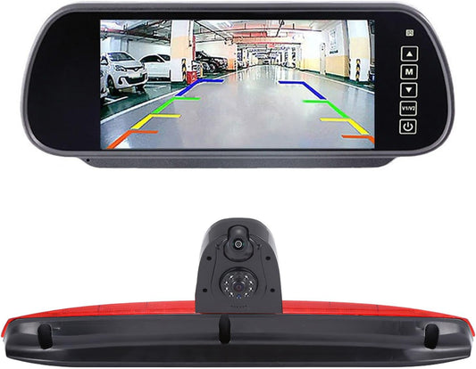 HD 1280 pixels remlicht dubbele achteruitrijcamera dak camera parkeerhulp met hoek verstelbaar nachtzicht compatibel met Mercedes Vito Mixto W639/W447 109 111 114 BLUETEC LWB Box CDI