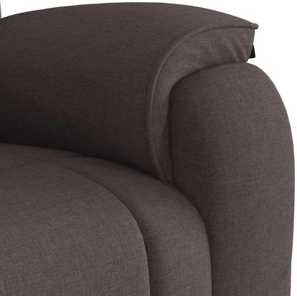 Relaxstoel donkerbruin stof TV fauteuil met ligfunctie, enkele ligstoel relaxstoel voor woonkamer, slaapkamer handmatig kantelsysteem mA10 - QUORE