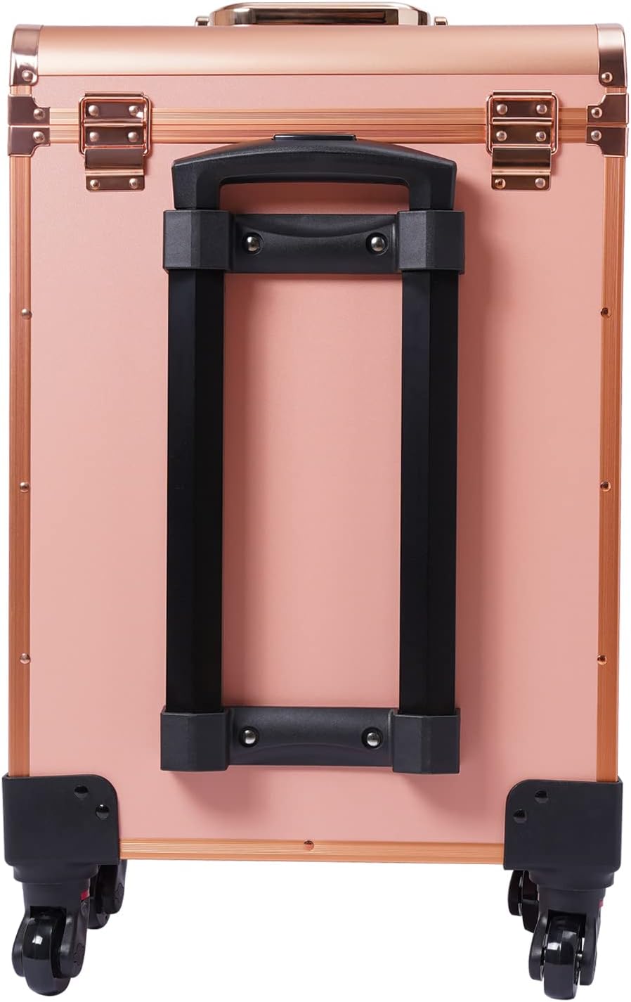OUKANING Cosmetic Case Trolley 40 Compartments + 2 Drawers 50 kg Load Capacity 4 Universal Wheels & Locks for Make-Up Hairdressing Supplies Low Noise, Gold, modern - QUORE