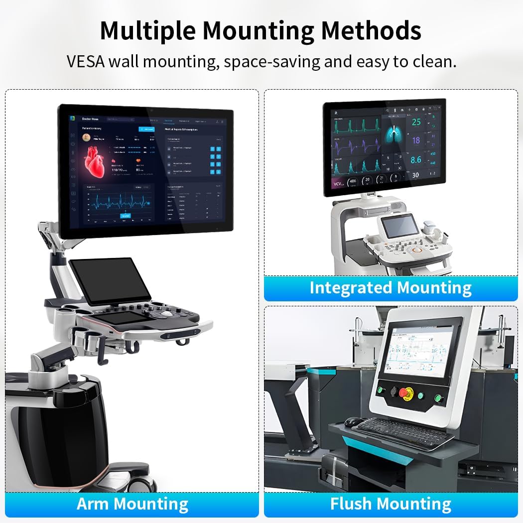 21.5" 1920x1080 Touch Monitor, 10-point capacitive touchscreen, HDMI/VGA interface, integrated speakers, VESA, commercial display - QUORE