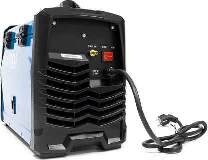 IPOTOOLS MIG-225SYN Inverter lasapparaat MIG MAG - beschermingsgas lasapparaat met 225 ampère, synergic-functie, vuldraad en elektroden, E-hand, digitaal display, IGBT, 230 V