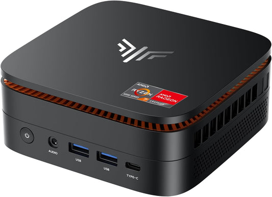 NiPoGi Hyper H1 Mini PC W-11 PRO met ΑΜD Ryzen 7 6800H (Max 4,7 GHz, 8C/16T) 32GB LPDDR5 4800MHz/512GB M.2 NVMe SSD, Mini Desktop PC voor Office DP 2.0+HDMI 2.0+Type-C 4K Triple Display/WiFi 6/BT5.2