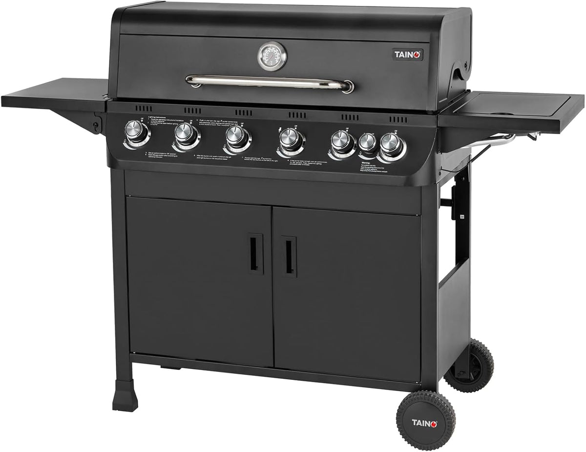 TAINO Brando Gas Barbecue 6 + 1 6 Burners Side Burner BBQ Grill Trolley Gas Grill Grill - QUORE