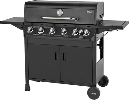TAINO Brando Gas Barbecue 6 + 1 6 Burners Side Burner BBQ Grill Trolley Gas Grill Grill - QUORE