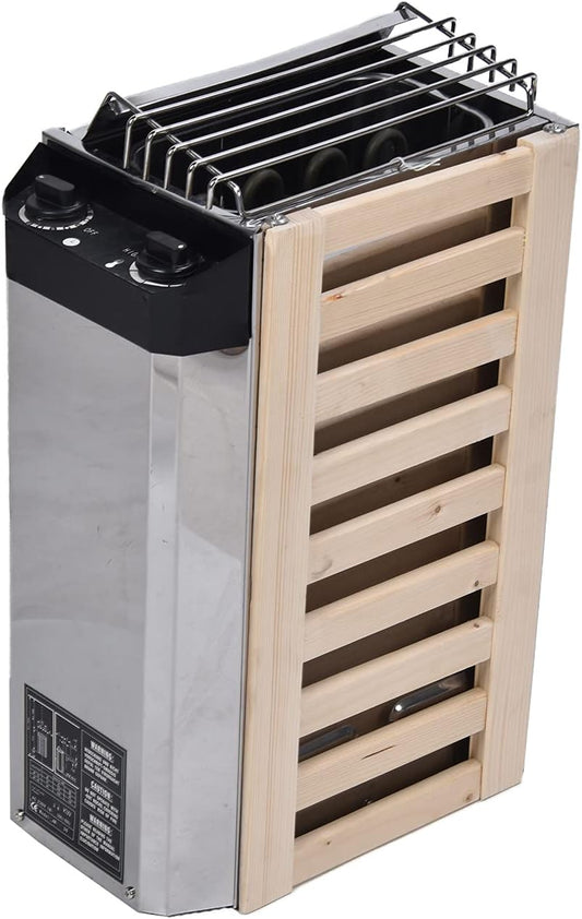 Saunakachel, 3.6KW 230V Elektrische Saunakachel met Interne Controller voor Max.424 Kubieke Voeten, Nat en Droog Stoombad Sauna Kachel voor Saunaruimte Hotel Binnenzwembad Appartement