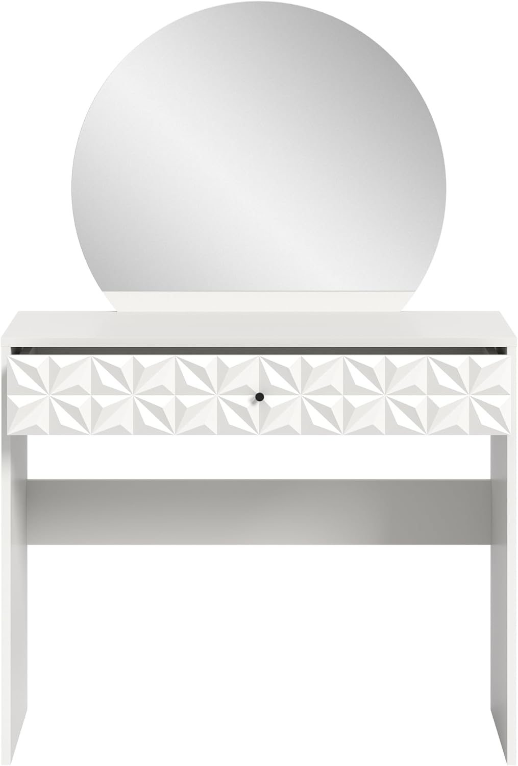 xonox.home Make-uptafel Prisma X76A9T69 kaptafel met spiegel in wit melamine, ca. 90x133x39 cm