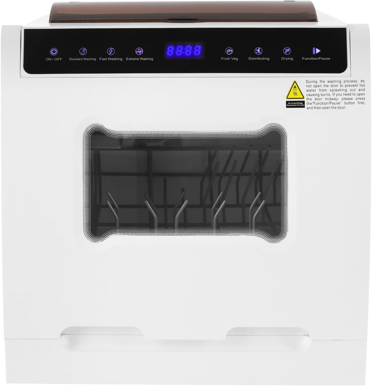Freestanding dishwasher 1100W 52dB Table dishwasher 220V Multi-function touch screen dishwasher 360° double spray arms Freestanding table dishwasher 4-6 place settings