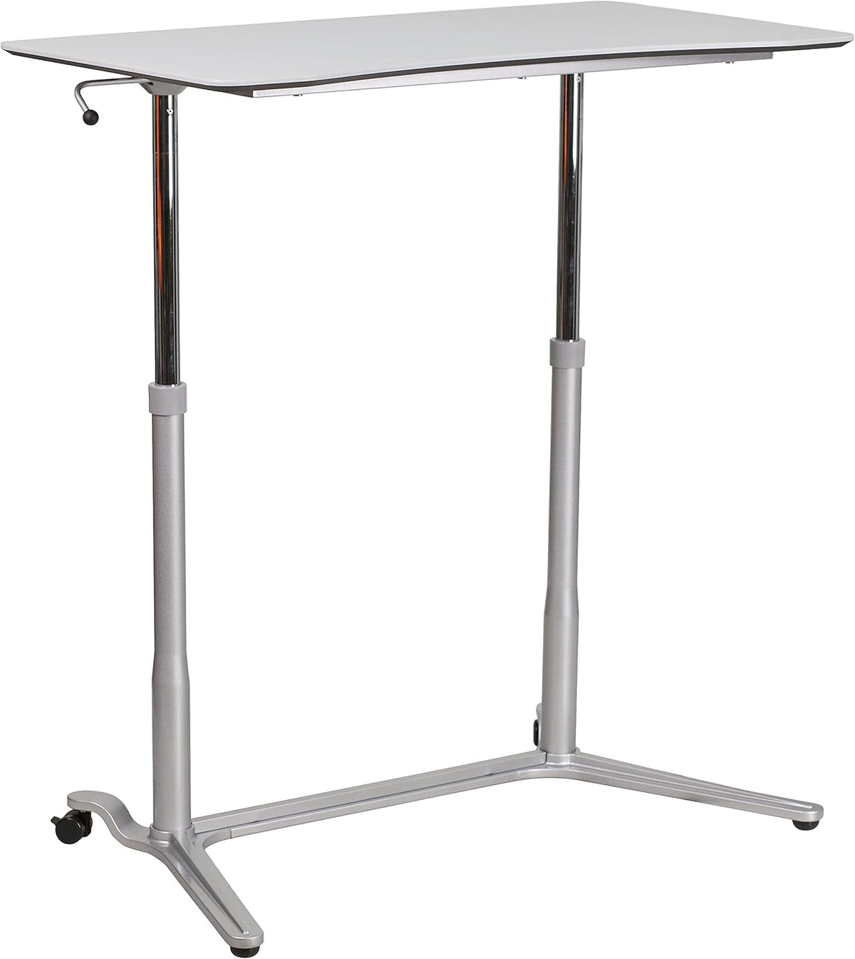 Flash Furniture Computerbureau om op te zitten en staan, ergonomisch, metaal, lichtgrijs, 1 stuk