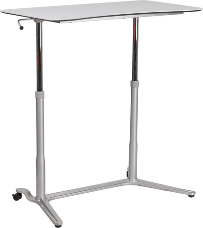Flash Furniture Computerbureau om op te zitten en staan, ergonomisch, metaal, lichtgrijs, 1 stuk